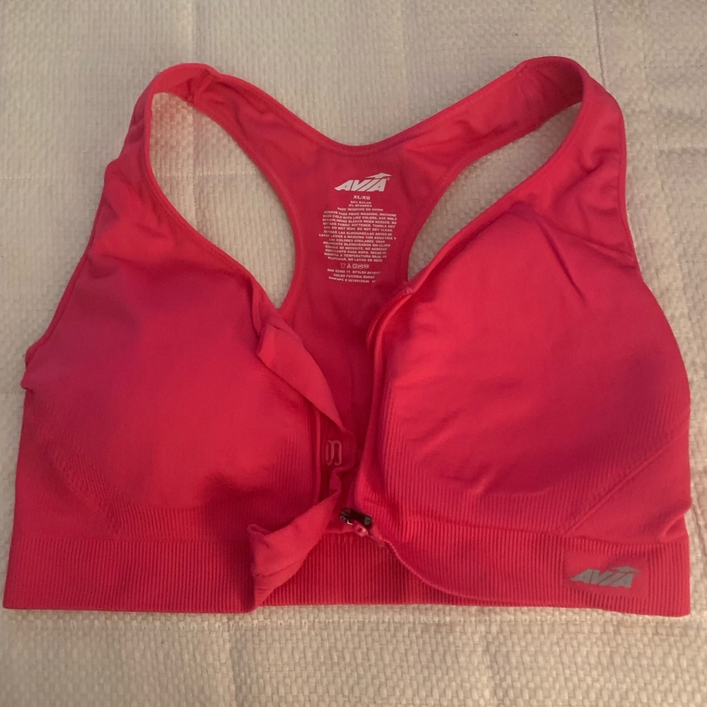 Avia zip front sports bras
